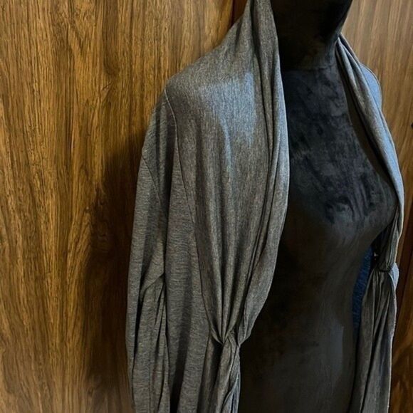 Ginger G Ladies Heather Blue Open Front Cardigan Sz Small.Poly/Viscose/Spandex. - Picture 6 of 9